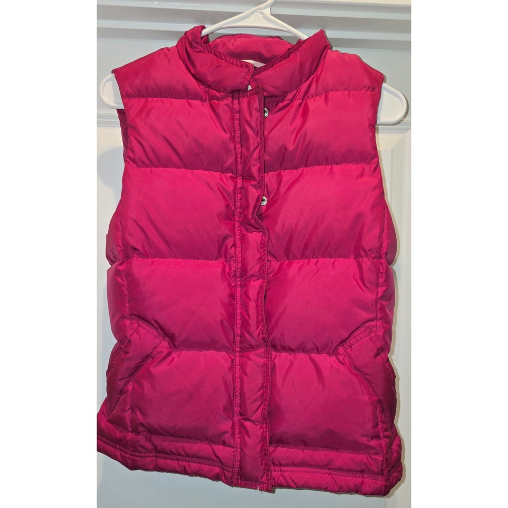 J.Crew Magenta Pink Quilted Puffer Vest Down Fill Style 77398 Small